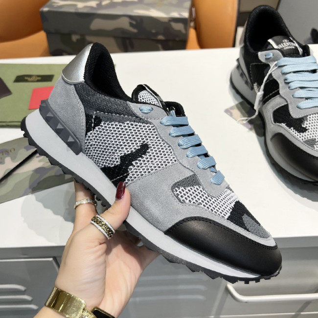 Valentino Men Shoes Fashion Design Luxury Brand ROCKSTUD CALFSKIN SNEAKER with Original Box Whatapp