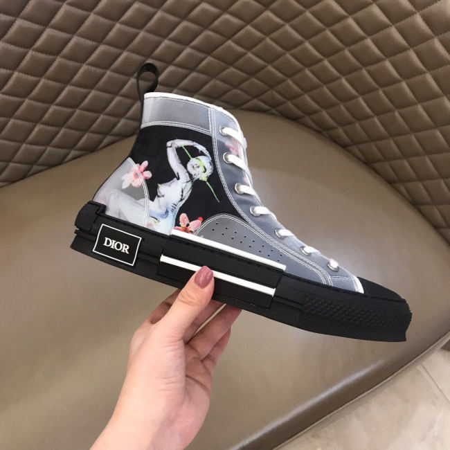 Dior Womens Mens Shoes Sneakers Luxury Brand Unisex Design B23 High-Top Sneaker with Box Whatapp