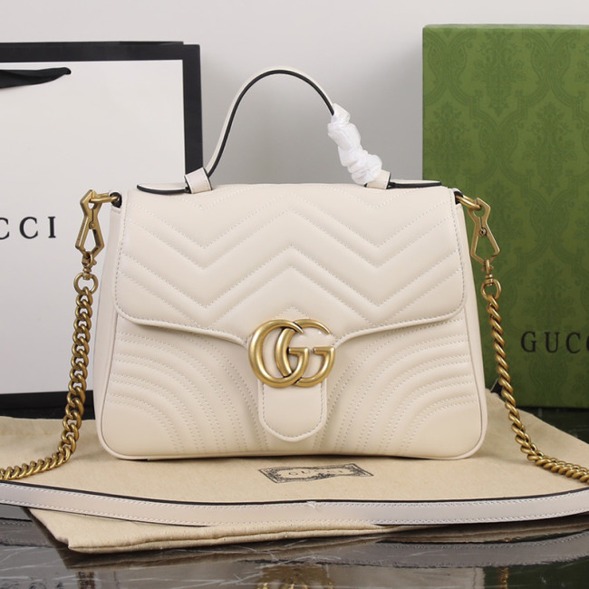 Gucci Womens Bags Shoulder Messenger Bag Luxury Brand Gucci Leather GG Marmont Small Top Handle Bag with Original Box 498110 DTDIT 1000 Whatapp