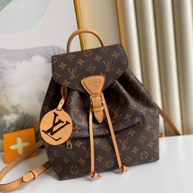 Louis Vuitton Womens Bags Backpacks Luxury Brand MONTSOURIS PM Monogram coated canvas leather M45501 Whatapp