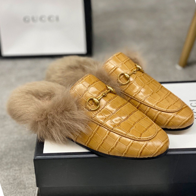 Gucci Womens Shoes Casual Loafers Design Luxury Brand Leather Princetown with Original Box Whatapp