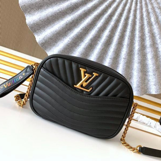 Louis Vuitton Womens Bags Luxury Brand Fashion LOUIS VUITTON NEW WAVE CAMERA BAG Black M53682 Whatapp