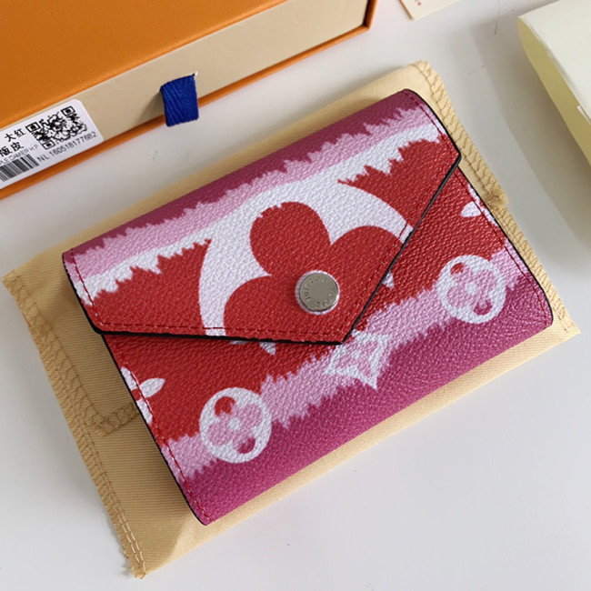 Louis Vuitton Womens Bags Wallets Clutch Luxury Brand Fashion Type Tie Dye Rouge LV ESCALE VICTORINE WALLET with Original Box M68842 Whatapp