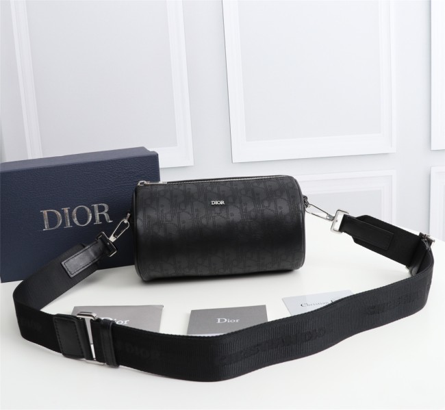 Dior Mens Womens Bags Shoulder Messenger Bags Luxury Brand Dior ROLLER MESSENGER BAG Black Dior Oblique Galaxy Leather 1ESPO061VPI_H03E with Original Box Whatapp