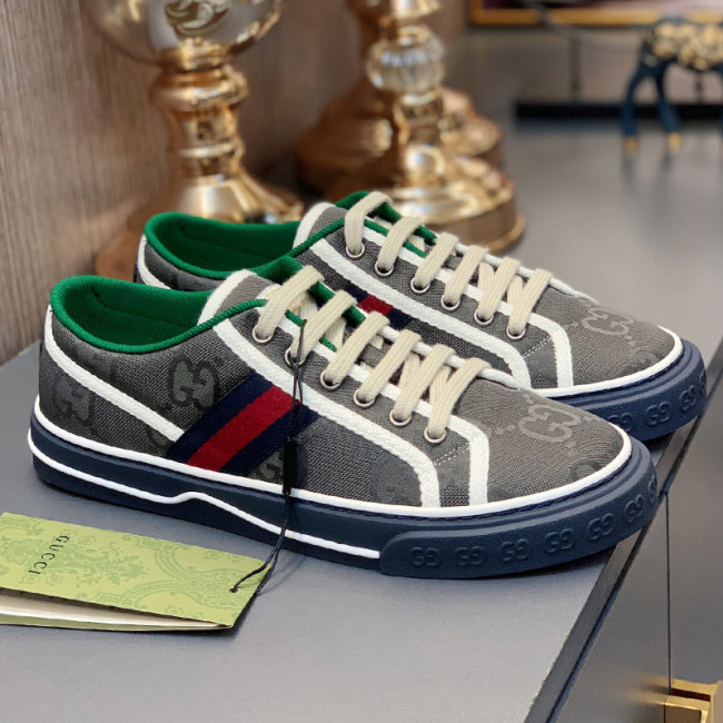 Gucci Mens Shoes Sneakers Luxury Brand men's Gucci Tennis 1977 sneaker 628709 H9H70 1161 with Original Box Whatapp