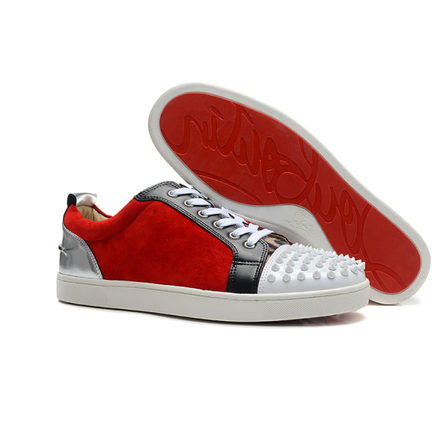 Christian Louboutin Mens Shoes Luxury Brand Red Bottom Design Louis Junior Spikes Flat with Original Box CL sneakers Whatapp