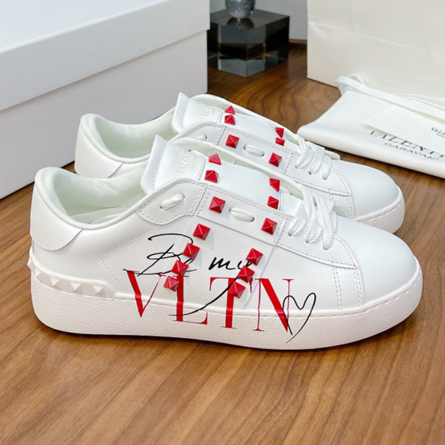 Valentino Men Shoes Fashion Design Luxury Brand OPEN SNEAKER WITH VLTN PRINT with Original Box WY2S0830XZUKR5 Whatapp