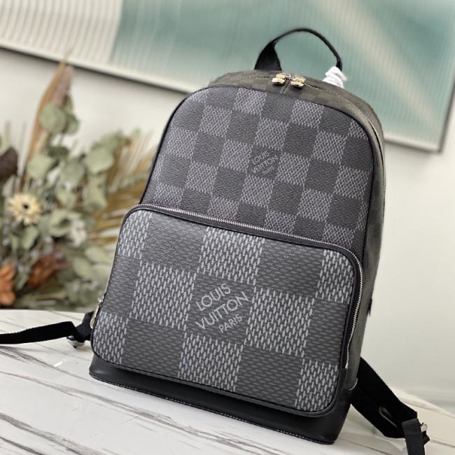 Louis Vuitton Mens Bags Backpacks Luxury Brand Fashion Type CAMPUS BACKPACK N50009 Gray Damier Graphite 3D coated canvas Whatapp