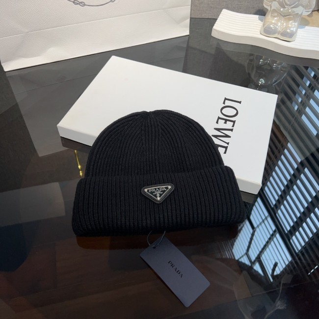 Prada Men Womens Hats Luxury Brand Design Prada Knit Hat with Original Box