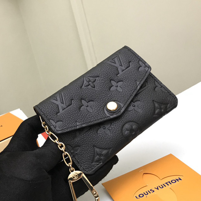 Louis Vuitton Womens Bags Key Chain Wallet Luxury Brand KEY POUCH NOIR with Original Box M60633 Whatapp