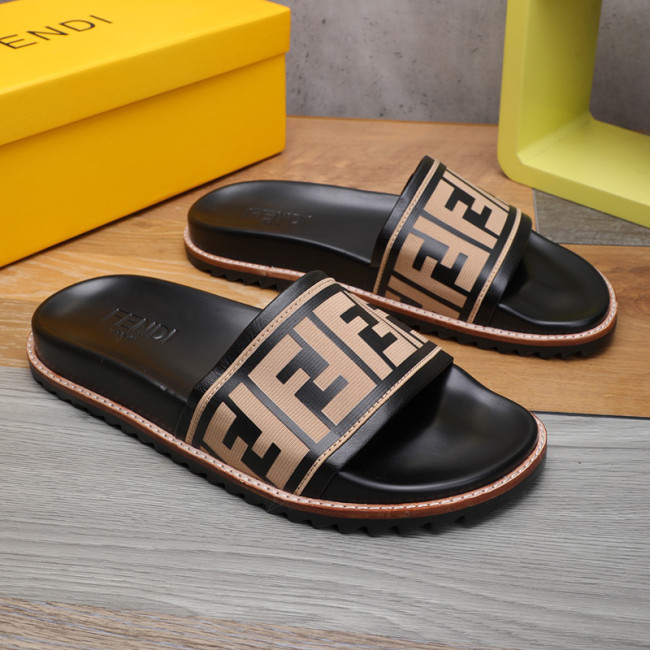 Fendi Men Shoes Slides Sandals Slippers Luxury Brand Mens Shoes with Original Box Whatapp