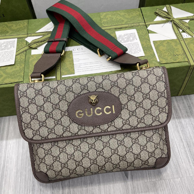 Gucci Womens Mens Bags Crossbody Shoulder Messenger Bags Luxury Brand Gucci GG Supreme Neo Vintage Messenger Bag with Original Box 495654 9C2VT 8745 Whatapp