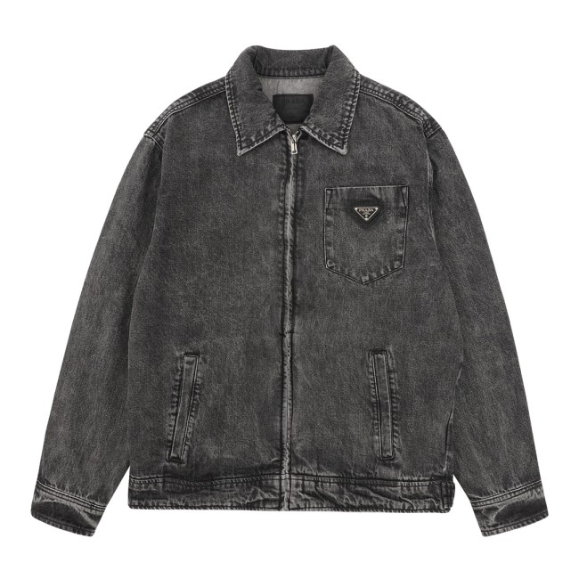 Prada Men Womens Coat Denim Jacket Luxury Brand Womens Jackets Top Quality Whatapp