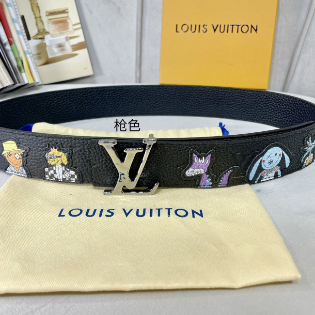 Louis Vuitton Mens Belt Luxury Brand Fashion Men Belts with Original Box LV SHAPE 40MM REVERSIBLE TAURILLON PUPPETS BELT Whatapp