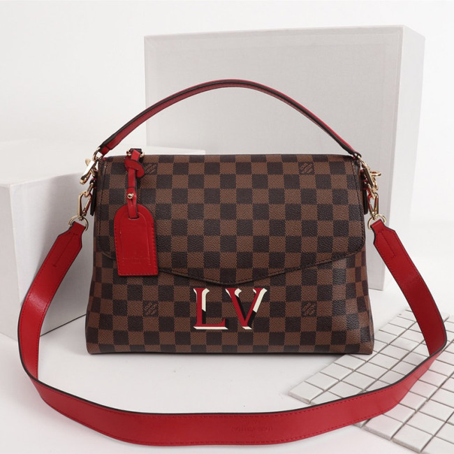 Louis Vuitton Womens Bags Handbags Luxury Brand Crossbody Bag BEAUBOURG MM Scarlet N40176 Whatapp