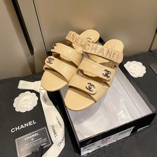 Chanel Womens Shoes Flat Sandals Mules 1.5cm Whatapp