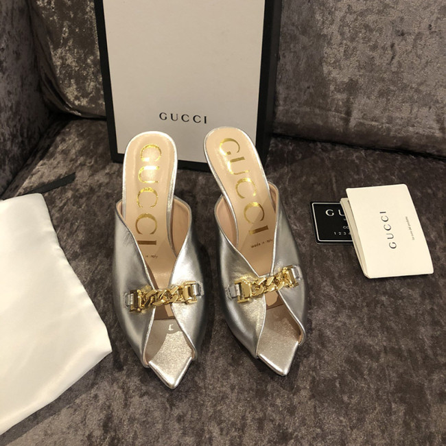 Gucci Womens Shoes Slide Sandal with Chain 7.5cm Whatapp