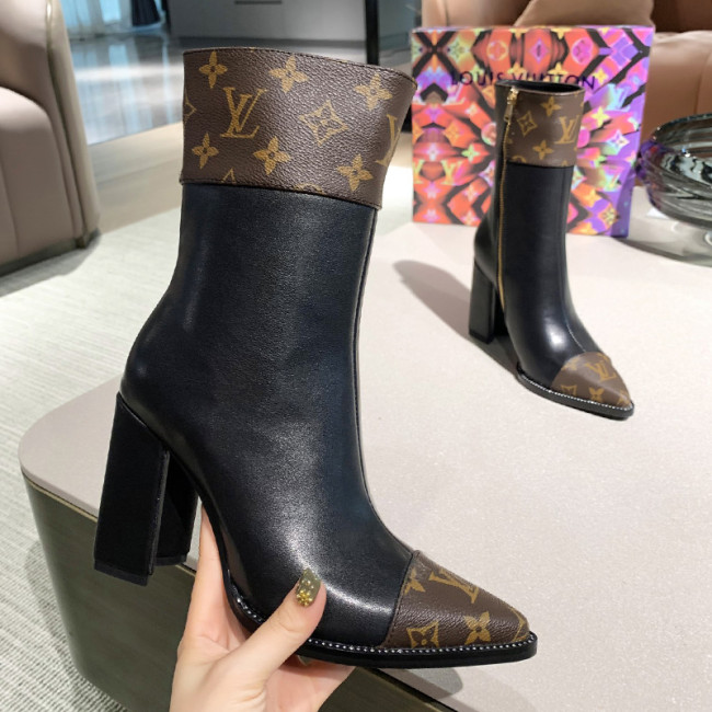 Louis Vuitton Women Shoes Boots Luxury Brand ANKLE BOOT 9cm Heel with Original Box Whatapp