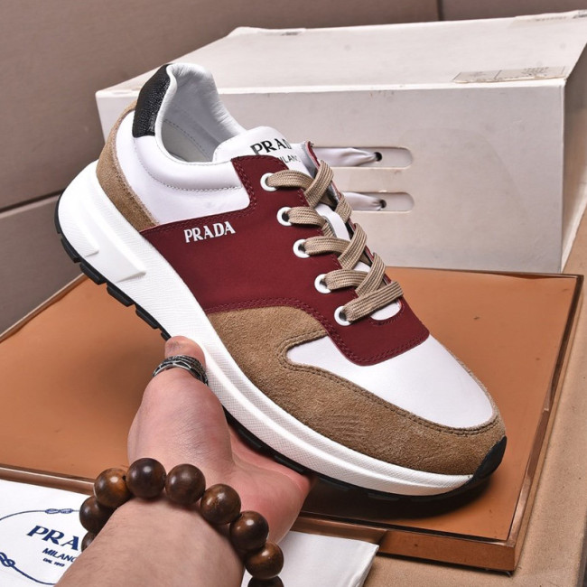 Prada Mens Shoes Sneakers Casual Shoes for Men Luxury Brand Breathable Fashion Sneakers with Original Box Whatapp