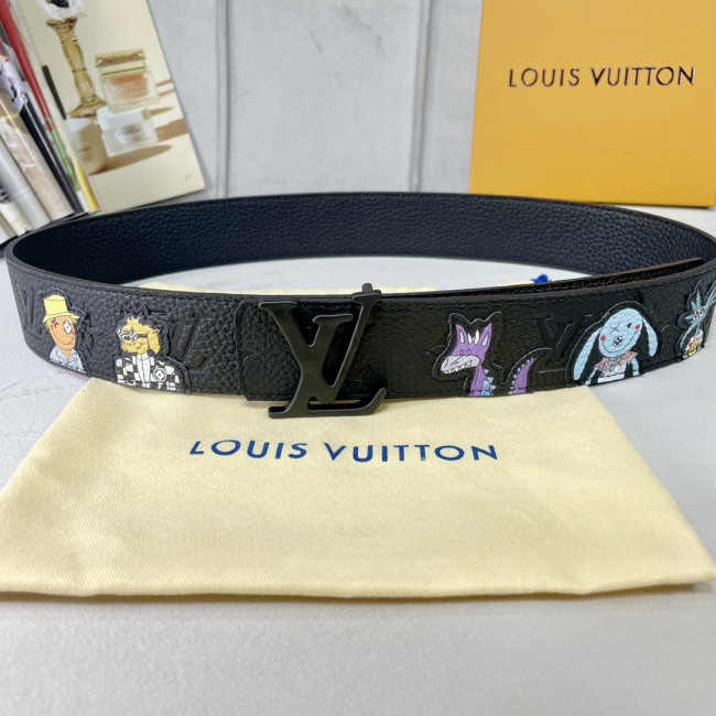 Louis Vuitton Mens Belt Luxury Brand Fashion Men Belts with Original Box LV SHAPE 40MM REVERSIBLE TAURILLON PUPPETS BELT MP293V Whatapp