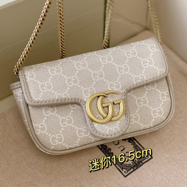 Gucci Womens Bags Shoulder Messenger Bag Luxury Brand Gucci GG Marmont matelassé super mini bag with Original Box 446744 UM8AN 1711 Whatapp