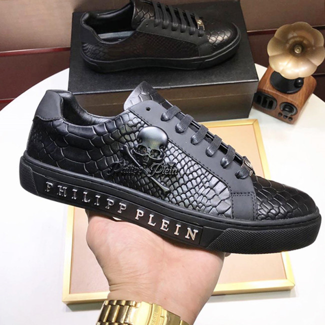 Philipp Plein Men Shoes Fashion Sneakers Lace-Up Design Luxury Brand Flat Casual Shoes for Men with Original Box Whatapp