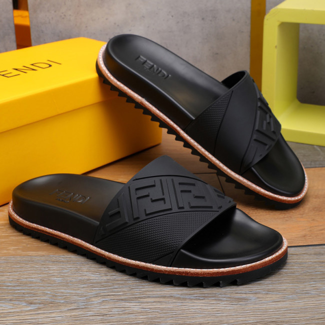 Fendi Men Shoes Slides Sandals Slippers Luxury Brand Mens Shoes with Original Box Whatapp