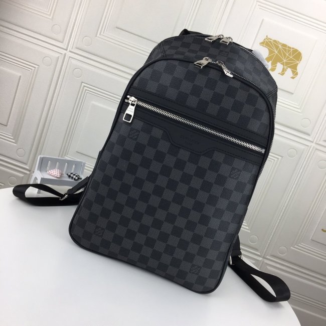 Louis Vuitton Mens Bags Backpacks Luxury Brand Fashion Type Michael Backpack Damier Graphite coated canvas without Original Box Whatapp