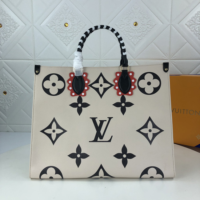 Louis Vuitton Womens Bag Handbags Luxury Brand LV CRAFTY ONTHEGO GM Creme without Original Box M45372 Whatapp