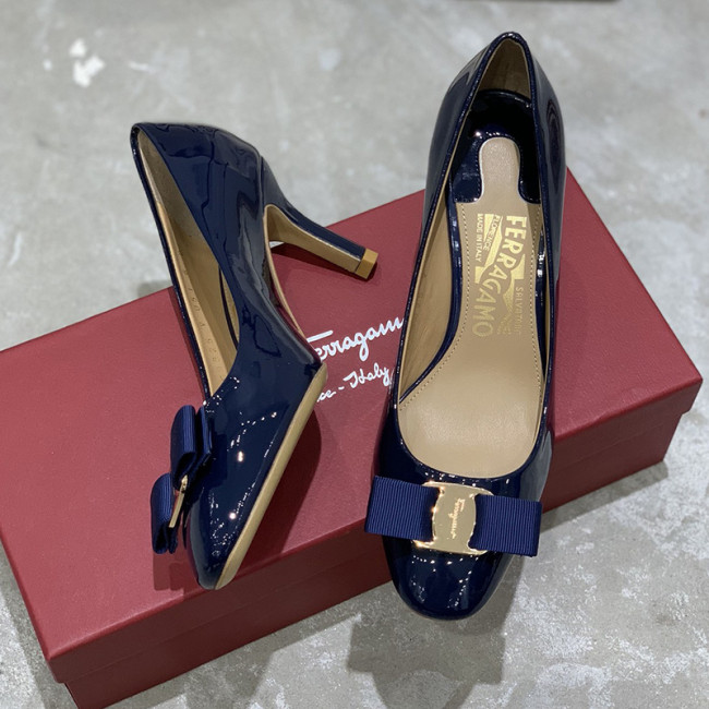 Salvatore Ferragamo Womens Shoes Pumps Luxury Brand Fashion Shoes For Wedding or Party with Original box 7cm Heel Whatapp