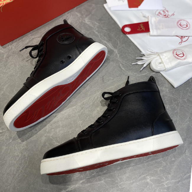 Christian Louboutin Mens Shoes Luxury Brand Red Bottom Design Louis Junior Spikes Flat with Original Box CL sneakers Whatapp