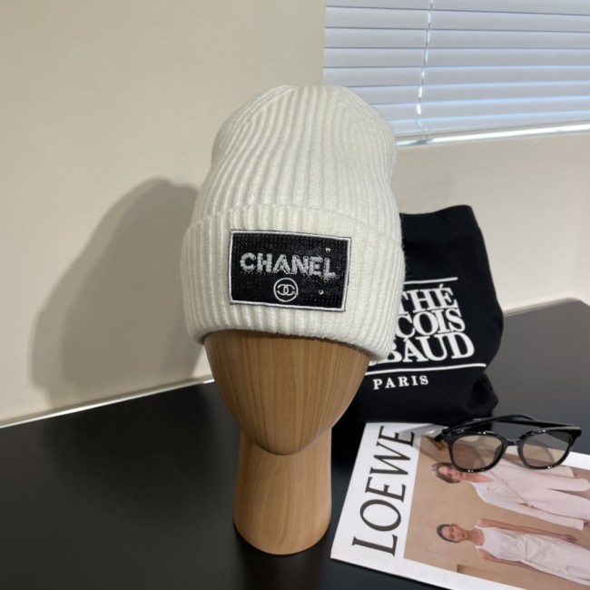 Chanel Womens Hats Luxury Brand Knit Hat with Original Box