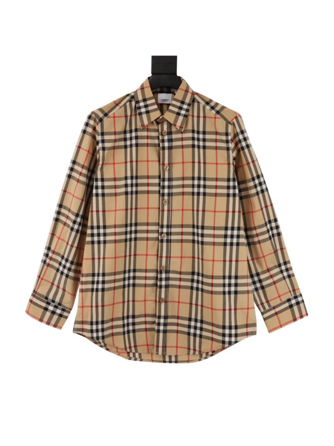 Burberry Mens Long Sleeve Shirts Luxury Brand Mens Shirt Top Quality Whatapp