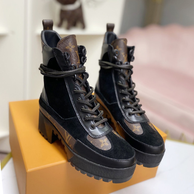 Louis Vuitton Women Shoes Boots Fashion Ankle Boots Luxury LAUREATE DESERT BOOT with Original Box 1A524C Whatapp