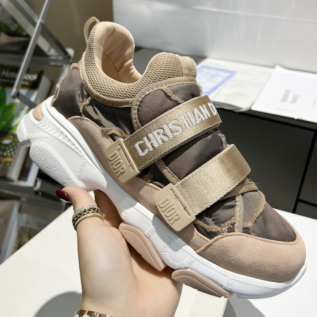 Dior Women Shoes Sneakers Luxury Brand D-WANDER SNEAKER Dior Oblique Technical Fabric with Original Box KCK299OBY_S56B Whatapp