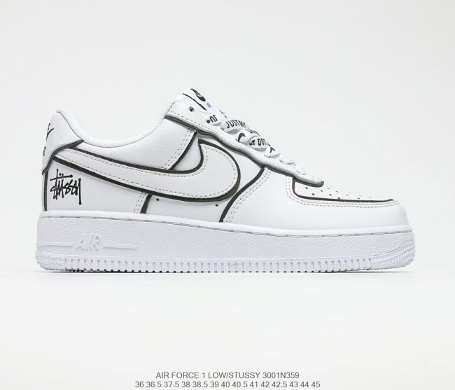 Stussy x Nike Air Force 1´07 White/Black Laser Sneakers Men Womens Shoes 3001N359 Whatapp