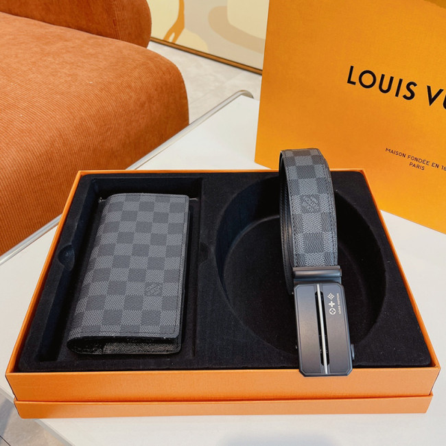 Louis Vuitton Mens Belt Luxury Brand Mens Belts + Wallets Luxury Brand with Original Box Best Gifts Whatapp