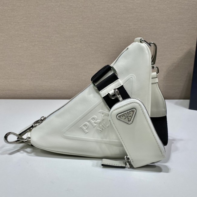 Prada Mens Womens Bags Shoulder Messenger Bags Handbags Luxury Brand Prada Triangle leather shoulder bag with Original Box 1BH190_2BYA_F0009_V_BRO Whatapp