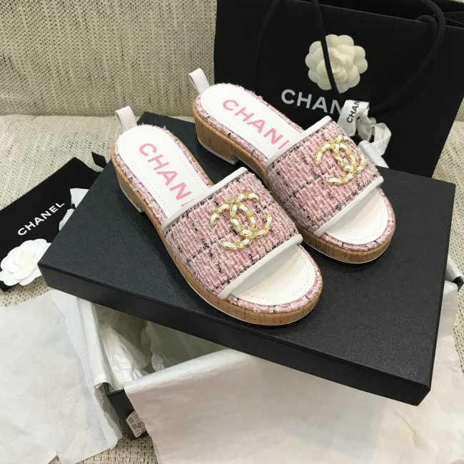 Chanel Womens Shoes Mules Tweed Whatapp