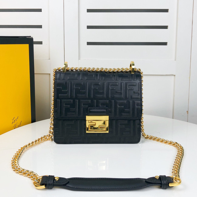 Fendi Womens Bags Shoulder Bags Luxury Brand FENDI Kan U leather bag with Original Box Whatapp