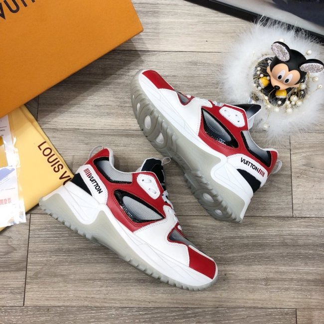 Louis Vuitton Men Shoes Fashion Sneakers Luxury Brand Mens Run Away Pulse Sneaker Casual Shoes with Original Box Whatapp