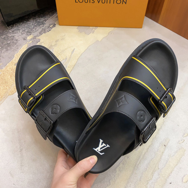 Louis Vuitton Mens Shoes Slippers Sandals Flip Flop Luxury Brand LV TRAINER MULE with Original Box Whatapp