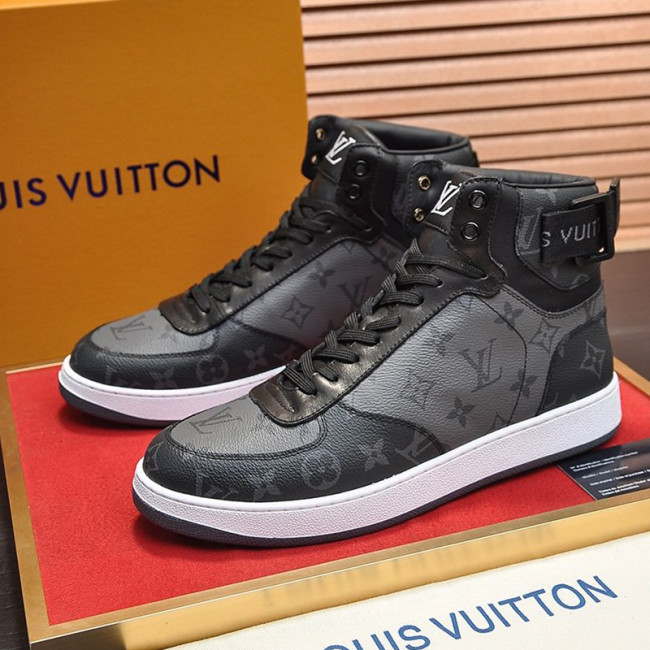 Louis Vuitton Men Shoes Sneakers Casual Luxury Brand RIVOLI SNEAKER BOOT with Original Box Whatapp