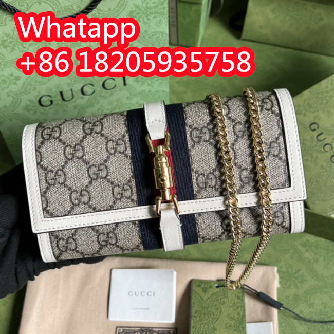 Gucci Womens Mens Bags Wallets Luxury Brand Gucci Jackie 1961 chain wallet with Original Box 652681 HUHHG 9794 Whatapp