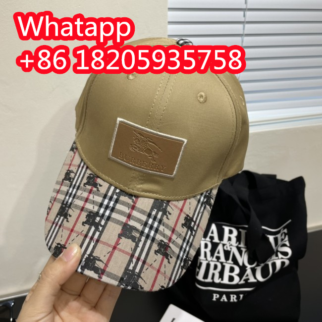 Burberry Womens Mens Cap Baseball Hat Luxury Brand with Original Box