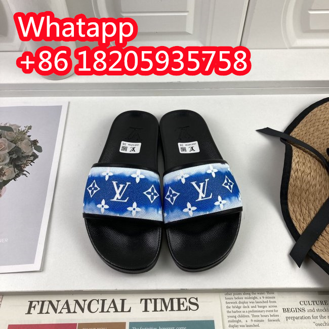 Louis Vuitton Men Shoes Slippers Sandals Flip Flop Luxury Brand WATERFRONT MULE with Original Box Whatapp