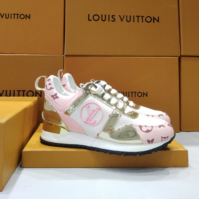 Louis Vuitton Women Shoes Sneakers Luxury Brand Lace-Up Run Away Sneaker with Original Box Whatapp