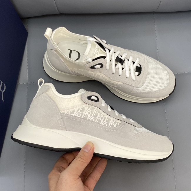 Dior Men Shoes Fashion B25 RUNNER SNEAKER Black Dior Oblique Canvas And Suede with Original Box Whatapp