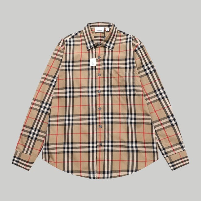 Burberry Women Mens Long Sleeve Shirts Luxury Brand Mens Shirt Top Quality Whatapp