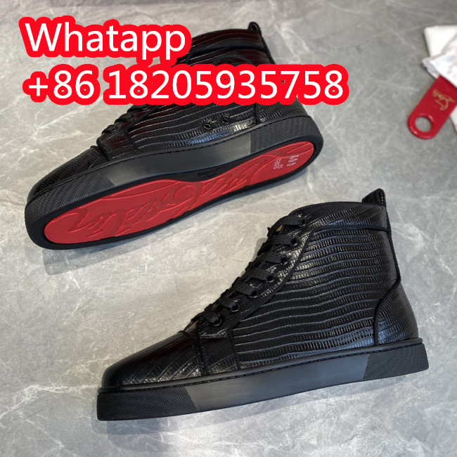 Christian Louboutin Mens Shoes Luxury Brand Red Bottom Design Louis Junior Spikes Flat with Original Box CL sneakers Whatapp